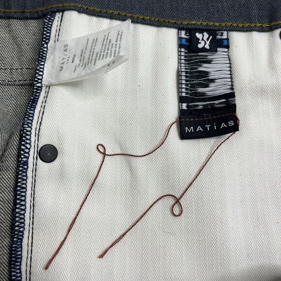 Matias Sol Jeans Men's Size 34 Blue Mid Rise Slim Taper Fit Denim Made In USA - Picture 11 of 16